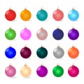 Collection of balls Christmas decoration. Royalty Free Stock Photo
