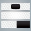 Collection banner design, Black and white upholstery background.