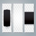 Collection banner design, Black and white upholstery background. Royalty Free Stock Photo