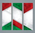 Collection banner design, Italian flag colors background banner. Royalty Free Stock Photo