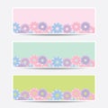 Collection banners floral design
