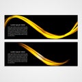 Collection banners modern wave design. Colorful background.