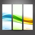 Collection banners modern wave design