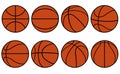 Collection of basketball balls