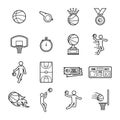 collection of basketball icons. Vector illustration decorative design Royalty Free Stock Photo