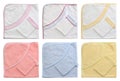 Collection of bathing baby towels