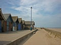 A collection of Beach Huts, Sutton on Sea. Royalty Free Stock Photo