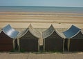 A collection of Beach Huts, Sutton on Sea. Royalty Free Stock Photo