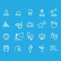 collection of beach icons. Vector illustration decorative design Royalty Free Stock Photo