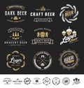 Collection of 9 Beer Logos, Badges, Stamps