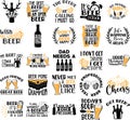 Collection of Beer phrases, slogans or quotes Royalty Free Stock Photo