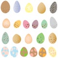 Collection of Bird and Chicken Vector Eggs