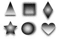 Collection of bitmap geometric shapes Royalty Free Stock Photo