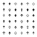 Set of black arrows. Icon Stock Vector.