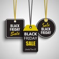 Collection of black Friday hanging sale design tags