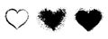 Collection of black hearts hand drawn. Valentine heart shape drawing elements Royalty Free Stock Photo