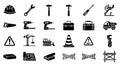 Construction and Maintenance Icons Set Royalty Free Stock Photo
