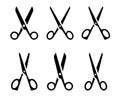 Collection of Black Scissors Icons