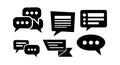 Black speech bubble icons vector set Royalty Free Stock Photo