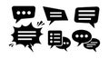 Speech bubbles set vector illustration for communication design Royalty Free Stock Photo