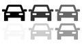 Collection of black and white car icon Royalty Free Stock Photo