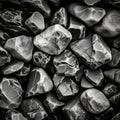 Monochrome Rocks Formation Royalty Free Stock Photo