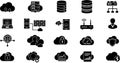 Cloud Computing and Technology Icons Set Royalty Free Stock Photo