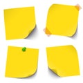 Collection of blank colored sticky notes Royalty Free Stock Photo