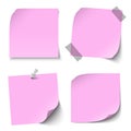 Collection of blank colored sticky notes