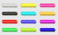 Collection of blank colorful buttons for website interface. Vector illustration Royalty Free Stock Photo