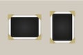 Collection of blank photo frames with adhesive tape, different shadow effects and empty space for your photograph. Vector Royalty Free Stock Photo