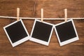 Collection blank retro photo frames Royalty Free Stock Photo