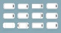 Collection of blank ticket templates with diverse borders and barcode design elements Royalty Free Stock Photo