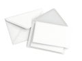 Collection of blank white envelopes and cards Royalty Free Stock Photo