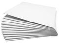 A collection of blank white and lined paper sheets arranged in a stack Royalty Free Stock Photo