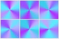 Collection of blue conical gradients Royalty Free Stock Photo