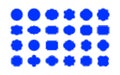 Collection of blue rounded shapes and frames circle Royalty Free Stock Photo