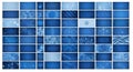 A collection of 56 blue-themed rectangular images arranged in an 8x7 grid. Each Royalty Free Stock Photo
