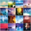 Collection of blurred colorful abstract backgrounds