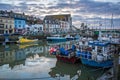 Collection of boats moored in Weymouth Harbour Royalty Free Stock Photo