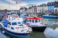 Collection of boats moored in Weymouth Harbour Royalty Free Stock Photo
