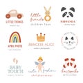 Collection of bohemian kids logo