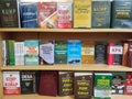 A row of several references to law books