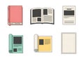 Collection of Books and Documents Illustration Set Royalty Free Stock Photo