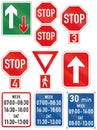 Collection of Botswana Road Signs Royalty Free Stock Photo