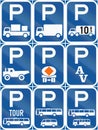 Collection of Botswana Road Signs Royalty Free Stock Photo