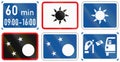 Collection of Botswana Road Signs Royalty Free Stock Photo