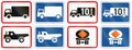 Collection of Botswana Road Signs Royalty Free Stock Photo