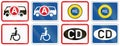 Collection of Botswana Road Signs Royalty Free Stock Photo
