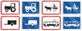 Collection of Botswana Road Signs Royalty Free Stock Photo